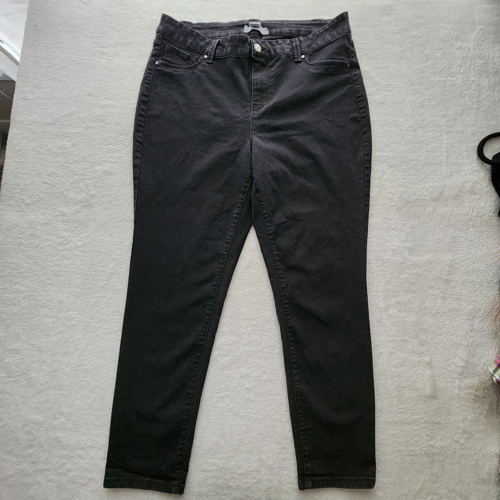Workshop Jeans Womens 18W Black Skinny Stretch 38W 27.5L Denim Curvy Goth Plus